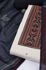 Printed Cotton Blend Unstitched Suit Piece With Dupatta