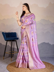 Zari Jaal Woven Art Silk Saree