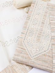 Neck Embroidery Cotton Unstitched Suit With Dupatta
