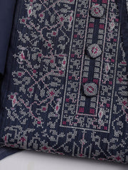 Embroidered Cotton Blend Unstitched Suit Piece With Dupatta