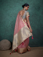 Woven Border Art silk Saree