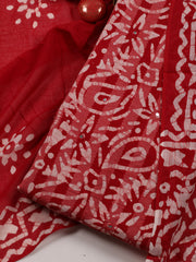 Printed Cotton Blend Unstitched Suit With Dupatta