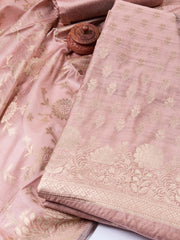 Woven Chanderi Unstitched Suit With Dupatta