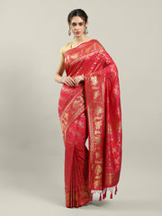 Zari Jaal Art Silk Woven Saree