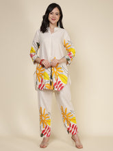 Printed Cotton Blend Kurta With Pants