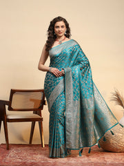 Woven Design Satin Saree