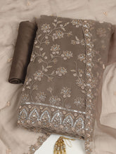 Embroidered Chiffon Unstitched Suit With Dupatta