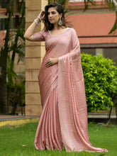 Embroidered Chinon Saree