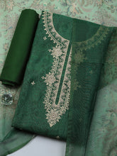 Printed Art Silk Unstitched Suit With Pant & Dupatta