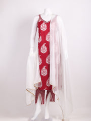 Printed Cotton Kurta With Pants & Dupatta