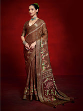 Abstract Printed Art Silk Saree