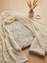 Printed Cotton Blend Unstitched Suit With Pant & Dupatta