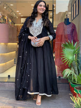 Mirror Work Cotton Blend Kurta With Pant And Dupatta