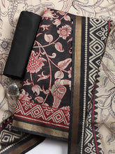 Printed, Cotton Blend Unstitched Suit With Pant & Dupatta