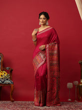 Woven Design Art Silk Magenta Saree
