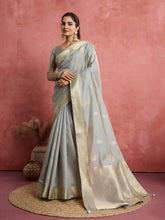 Woven Design Linen Blend Saree