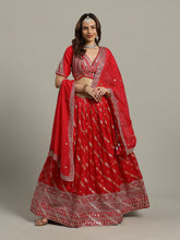 Embroidered Banarasi Choli With Lehenga & Dupatta