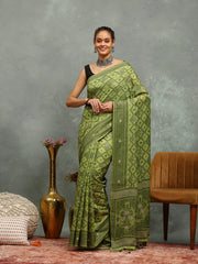 Resham Booti Woven Cotton Blend Saree