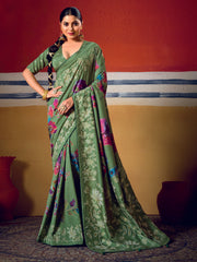 Digital Printed Art Silk Saree