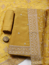 Woven Design Chanderi Unstitched Suit With Pant & Dupatta