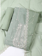 Embroidered Organza Unstitched Suit With Dupatta