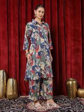Printed Cotton Blend Kurta With Pants