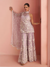 Embroidered Net Suit With Pant & Dupatta