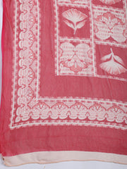 Printed Chanderi Unstitched Suit Piece With Dupatta