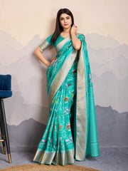 Zari Jaal Woven Art Silk Saree