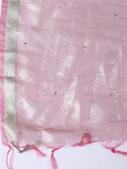 Neck Embroidered Tissue Unstitched Suit With Dupatta