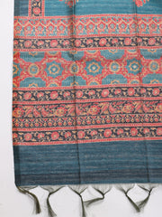 Neck Patti Chanderi Unstitched Suit With Dupatta