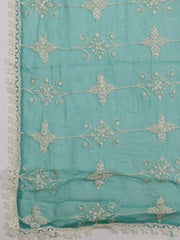 All Over Embroidery Chiffon Unstitched Suit Piece With Dupatta
