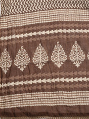 Printed Cotton Blend Unstitched Suit With Dupatta