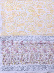 Patch Neck Cotton Blend Unstitched Suit Piece With Dupatta