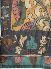 Patch Neck Cotton Blend Unstitched Suit With Dupatta