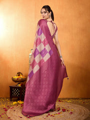 Zari Border Booti Woven Art Silk Saree
