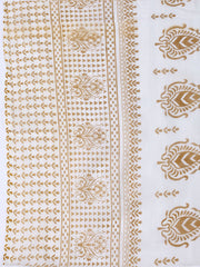 Printed Cotton Blend Unstitched Suit With Dupatta