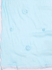 Embroidered Cotton Blend Unstitched Suit Piece With Dupatta