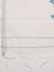 Kantha Work Cotton Blend Unstitched Suit Piece With Dupatta