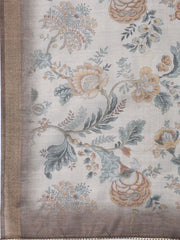 Neck Embroidered Chanderi Unstitched Suit With Dupatta