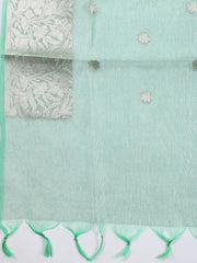 Neck Embroidered Tissue Unstitched Suit Piece With Dupatta