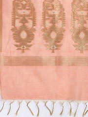 Jamdani Work Chanderi Unstitched Suit Piece With Dupatta
