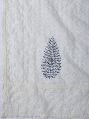 Neck Work Cotton Blend Unstitched Suit With Dupatta