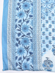 Printed Cotton Blend Unstitched Suit With Dupatta