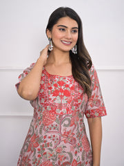 Printed Muslin Kurta With Pants