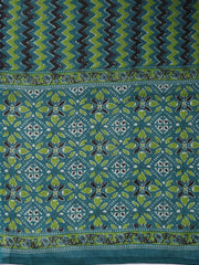 Neck Mirror Work Cotton Blend Unstitched Suit With Dupatta