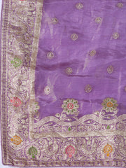 Woven Tissue Unstitched Suit Piece With Dupatta