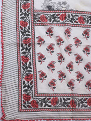 Patch Neck Cotton Blend Unstitched Suit Piece With Dupatta