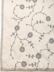 Neck Embroidered Cotton Blend Unstitched Suit Piece With Dupatta