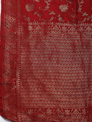 Embroidered Chanderi Unstitched Suit Piece With Dupatta